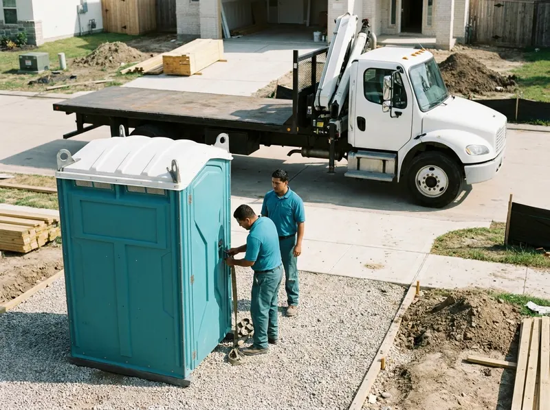 Crane-Liftable Construction Restrooms in Houston, TX